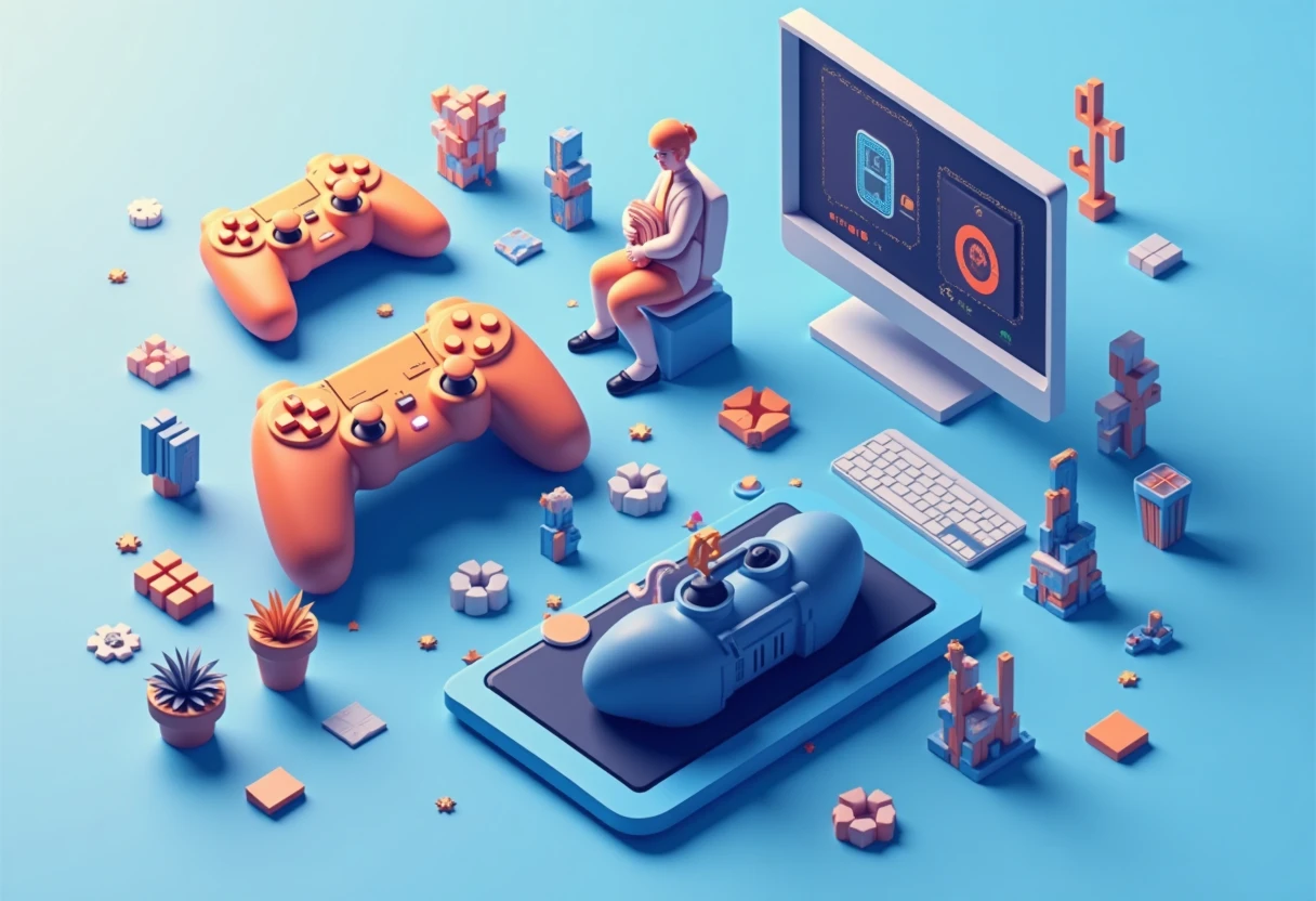 Mobile gaming controller with FPS counters