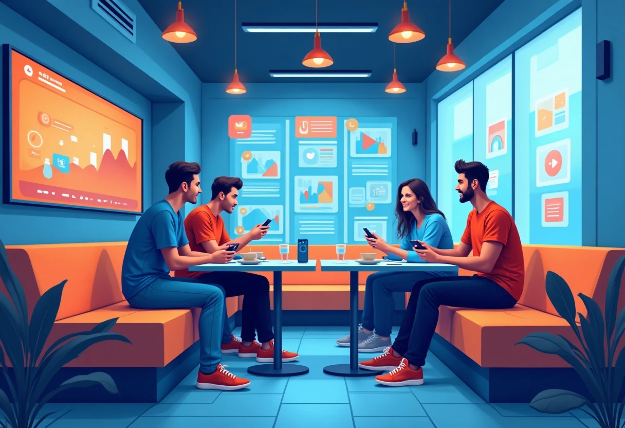 Utilisation d'applications sociales en groupe